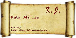 Kata Júlia névjegykártya